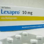 Lexapro antidepressant medication.